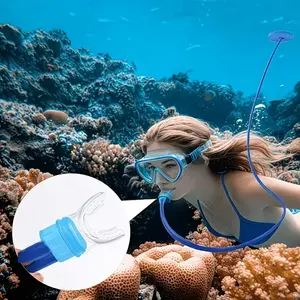 Double Barrel Snorkel with Anti-Choke Design, Waterproof Underwater Training Gear, Reliable Oxygen Supply for Diving Enthusiasts