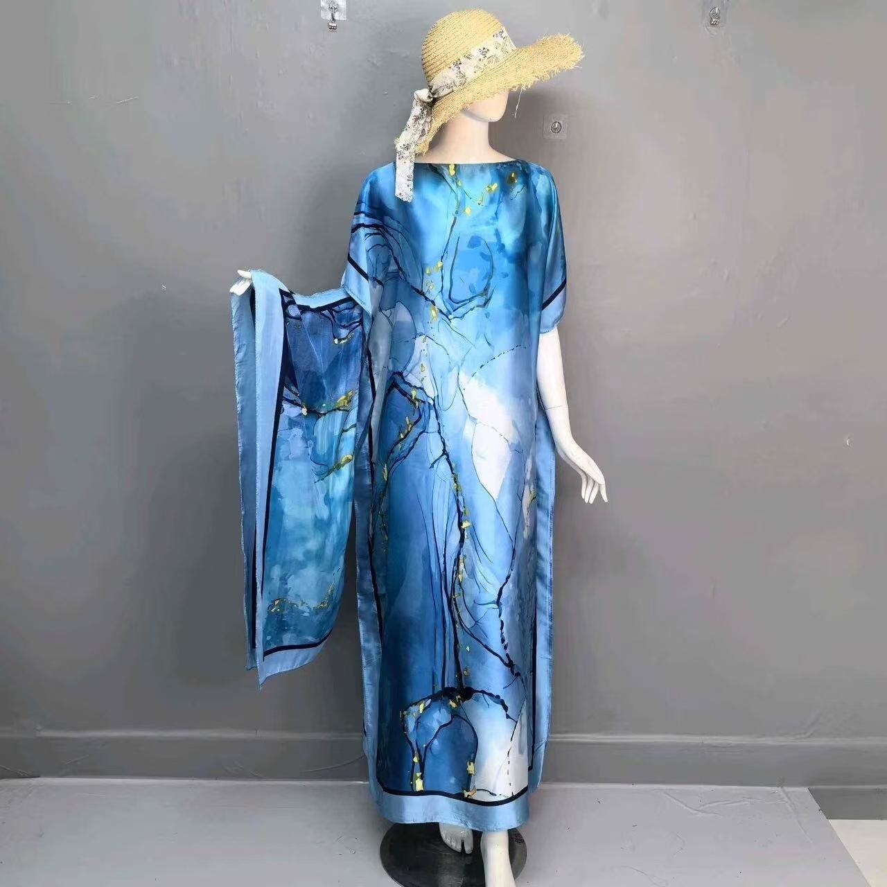 Women's Leopard Print Long Sleeve Kimono & Bandana Set, Casual Open Front Outerwear & Square Scarf Set for Beach Vacation, Beach Cover Up, Ladies Clothes Accessories for All Seasons