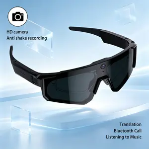 Smart Sports Glasses with 8MP Camera, Wearable Tech Glasses, 2K Photo/1200P Video Recording Glasses, Waterproof Wireless Audio BT Glasses with Headphone, Outdoor Polarized Sunglasses with AI Voice Assistant, UV Protection Eyeglass