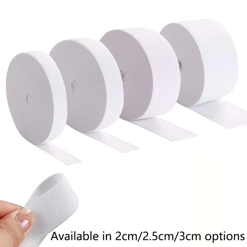 10m Sewing Elastic Band, High Stretch Sewing Elastic, Ideal for Waistbands, Cuffs, Bed Sheets, Clothing, DIY Crafts