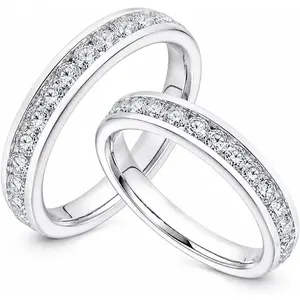 2-Pack 14K Gold Plated Stacking Rings for Gen 4/Gen 3, Cubic Zirconia Simulated Diamond Rings for Stack Women Men