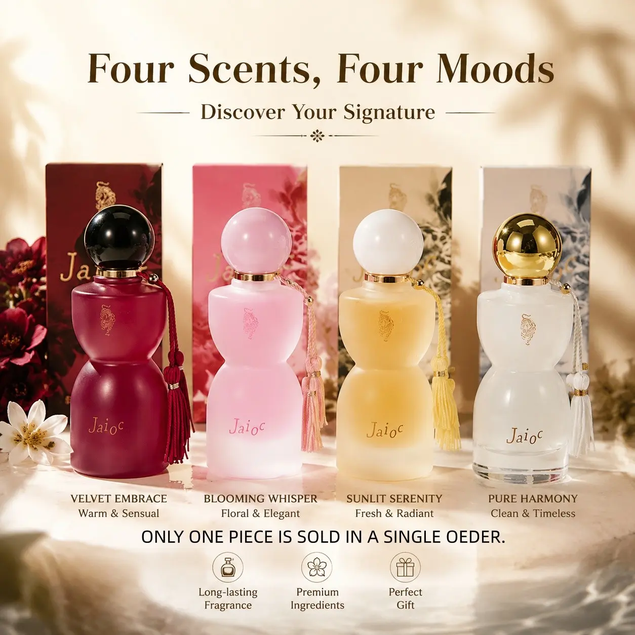 Women's Floral Scented Perfume, Long-Lasting Fragrance, Romantic Gift, Attractive Aroma, Ideal for Daily Use and Social Events