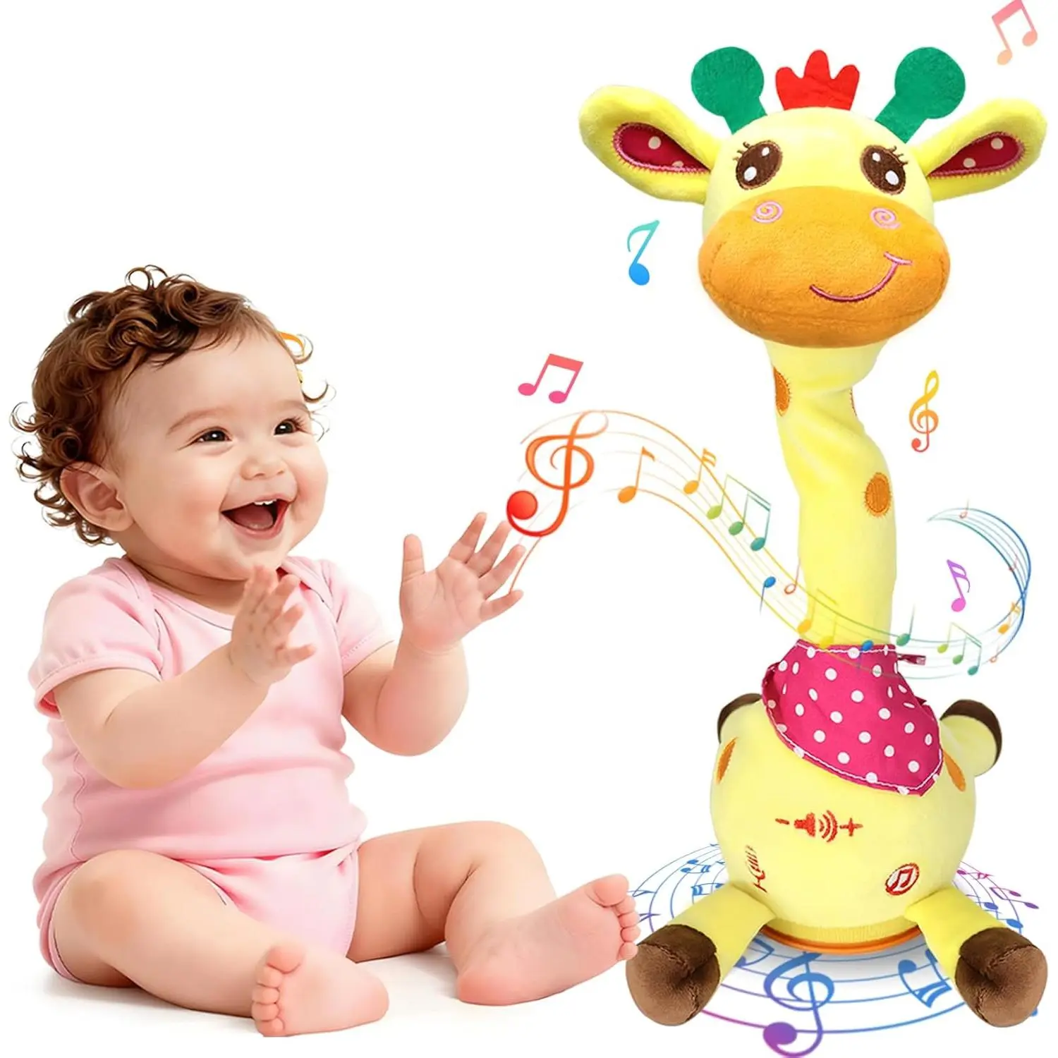 Talking Dancing Giraffe Baby Toys  3-18 Months, Singing Recording Repeats What You Say with Glowing Light, Funny Gift  Toddlers 1-3 Year Old, Boys Girls Tummy Time Toys New model