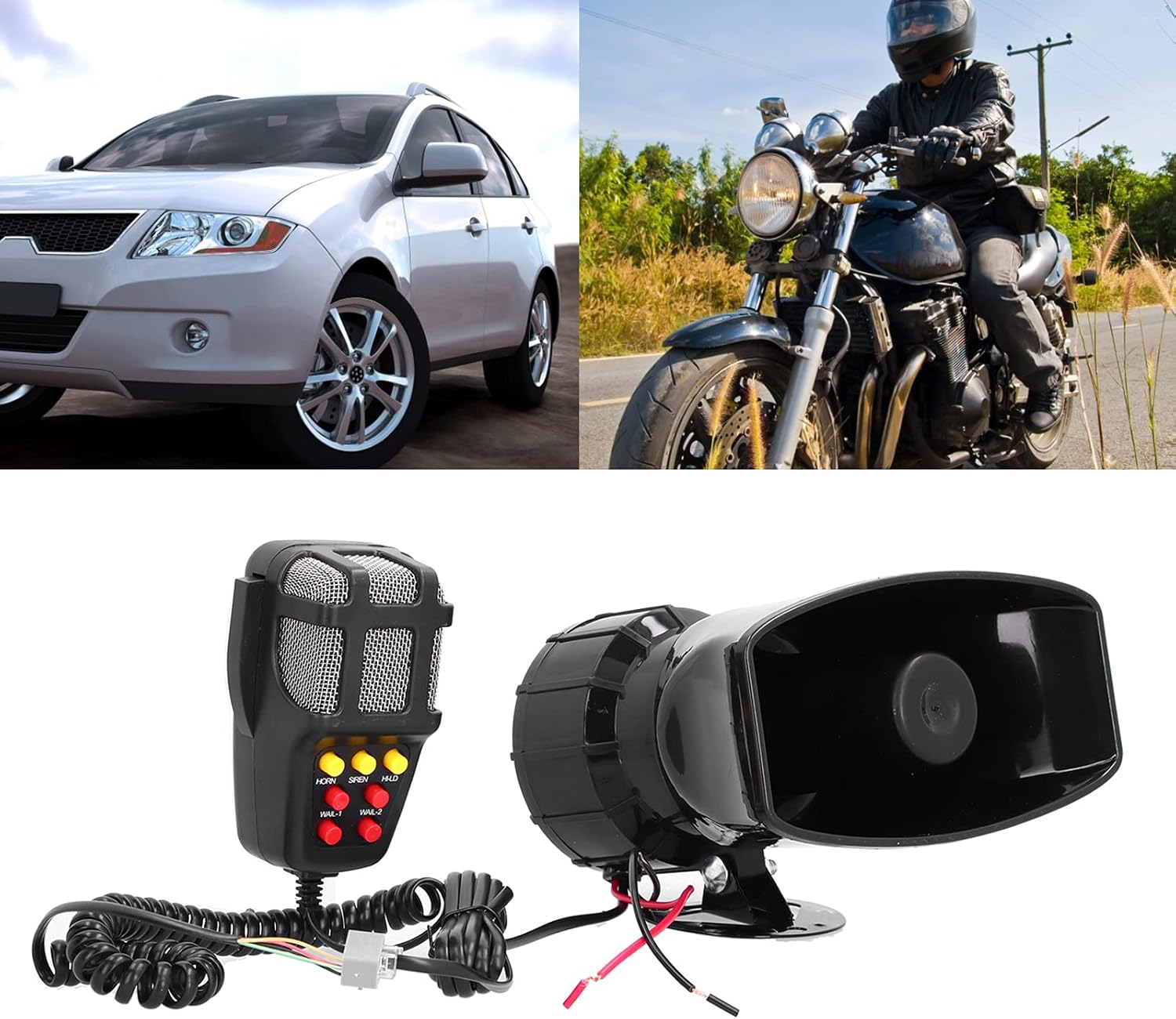 7-tone car horn microphone PA speaker amplifier 12V 20W 115dB