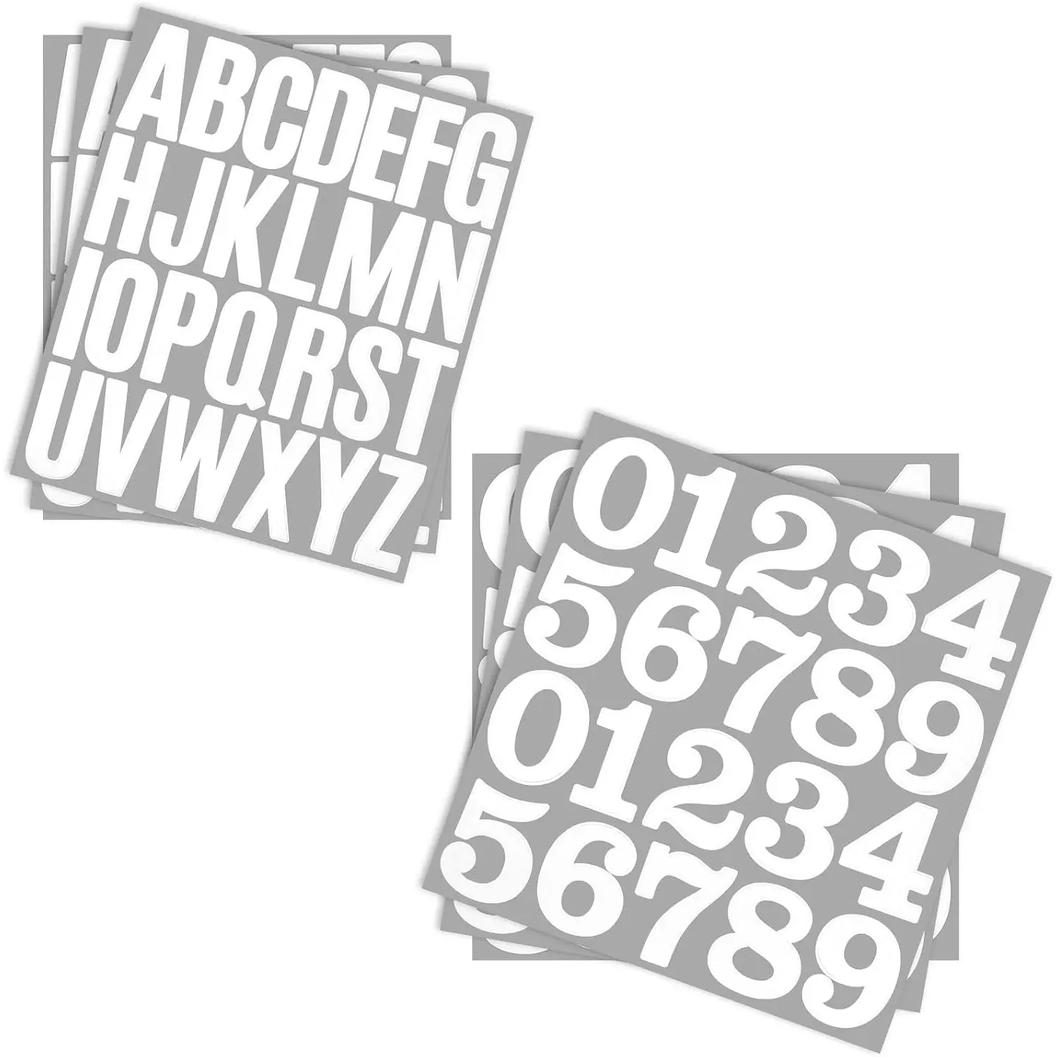 138 count 2 Inch Mailbox Letters and Numbers for Outside, Self-Adhesive Vinyl Alphabet Letters Numbers Kit, White Letter and Number Stickers Address Number for Mailbox Signs