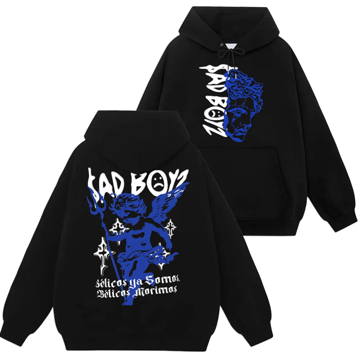 Sad Boyz Graphic Vintage Latin Rap Hoodie |   Sweatshirt |   T-Shirt Inspired by Junior H Y2K Retro Graphic Tshirt Unisex Crew Top Mens Womens Casual Streetwear Fan Gift Vintage Hip Hop Short Sleeve Tee