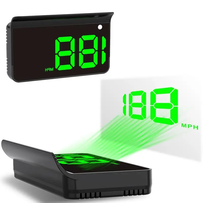 Digital Speedometer Display for Car, Automotive Large Driving Information Screen with Auto Brightness, MPH/KM/H Speed Monitor, Compact Dashboard Accessory for Cars, SUVs & Pickup Trucks