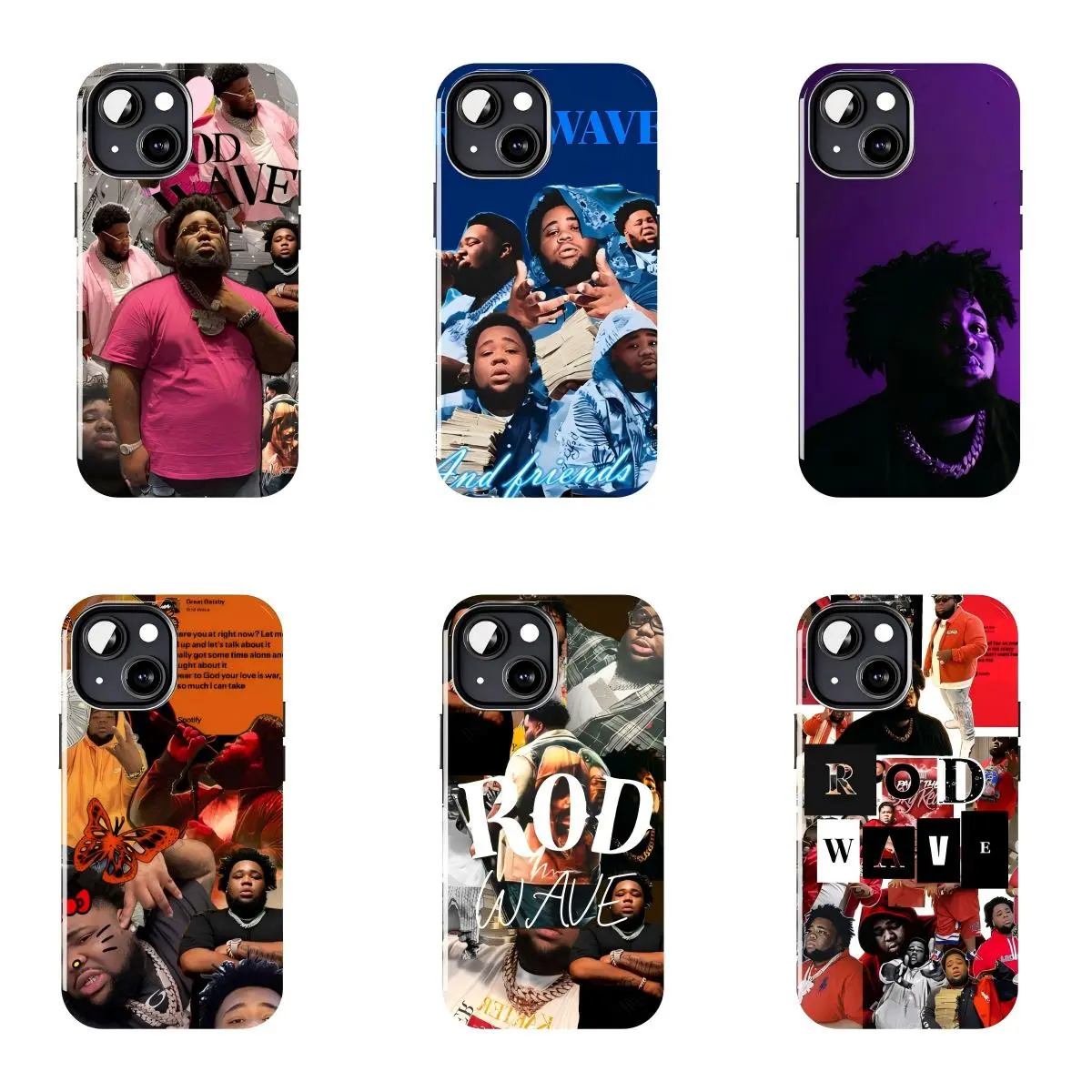 Rod Wave Phone Case - Hip-Hop Aesthetics & Artist Fan-Art Collage Trap Street-Style Accessory, Slim Durable Scratch-Protection Design, Compatible with iPhone 11-17 Pro Max/Plus & Samsung Galaxy S23-S25 Devices, Accessories