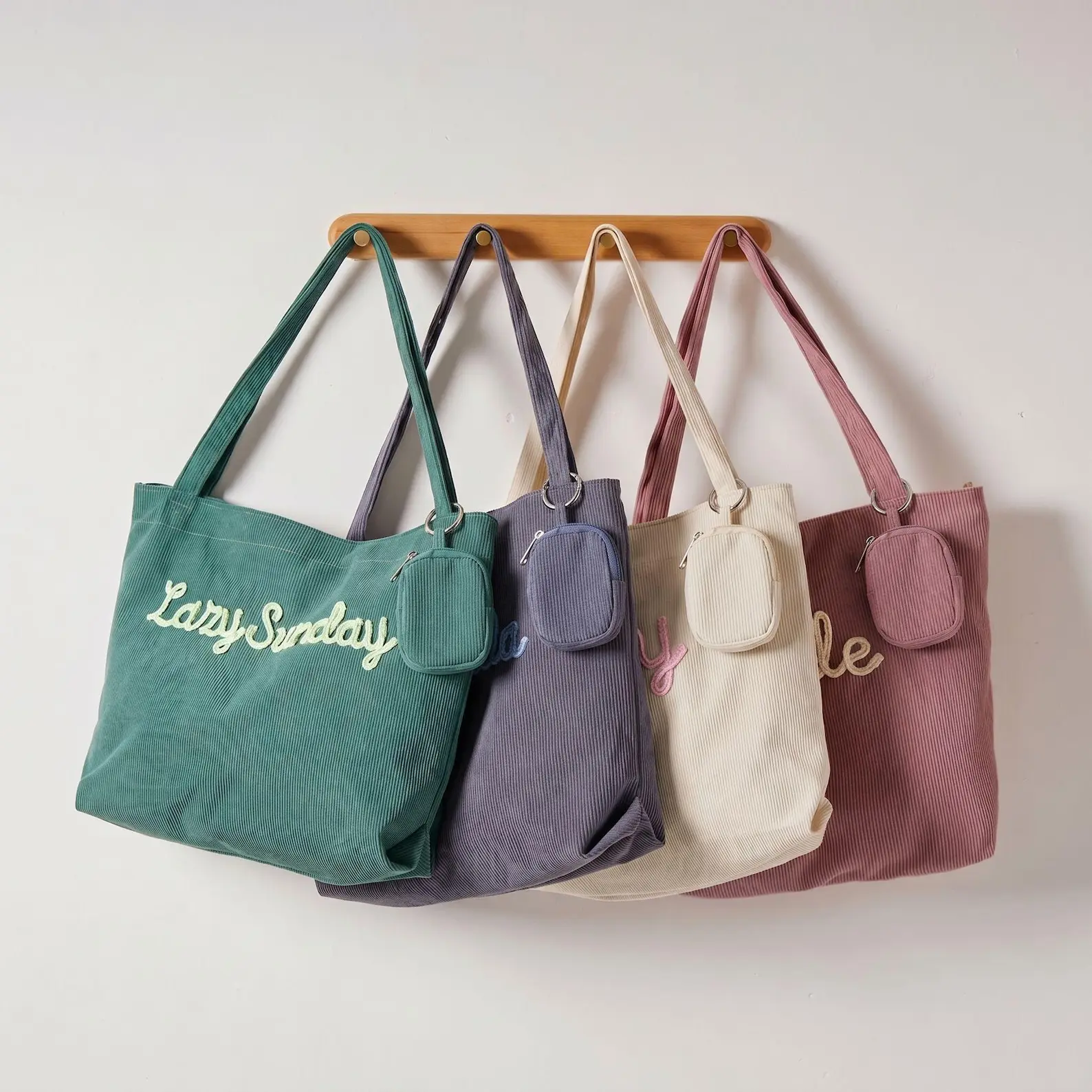 AS1006 Women's Personalized Customized Name Handbag Plain Wool Name Shoulder Bag Personalized Gift