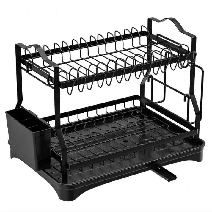 2 Tier Dish Drying Rack, Dish Drainers, Kitchen Dish Rack for Kitchen Counter, Extendable Bowl Drain Spout Drying Rack,dorm room inspo,college dorm essentials,dorm haul