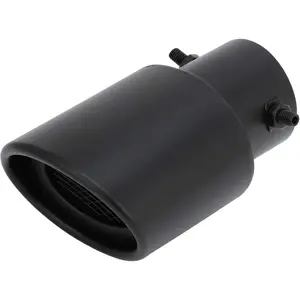 Slant Exhaust Tip, 2.4" Inlet 3.9" Outlet 5.3" Length Tailpipe Universal for Car Bolt on Stainless Steel Matte Black