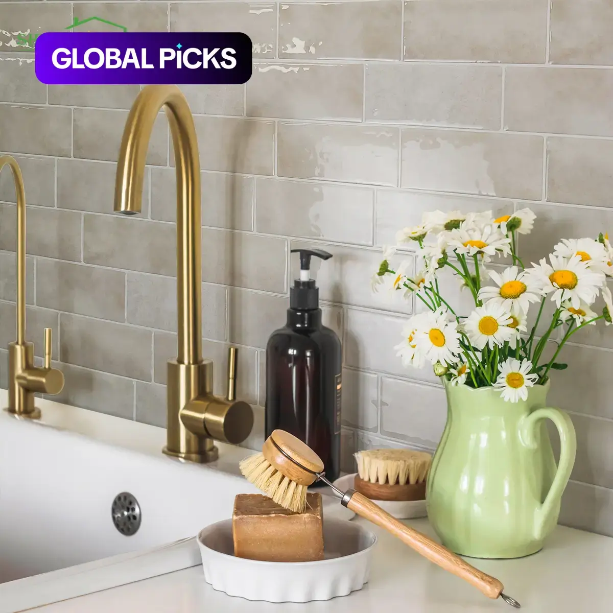 Brick Pattern Peel-and-Stick Tile Stickers, Tile Decal Set, Self-Adhesive Waterproof Backsplash, Stick-On Heat-Resistant Wall Decor for Kitchen and Bathroom, Home Decor Supplies, Wall Decals #GLOBAL PICKS
