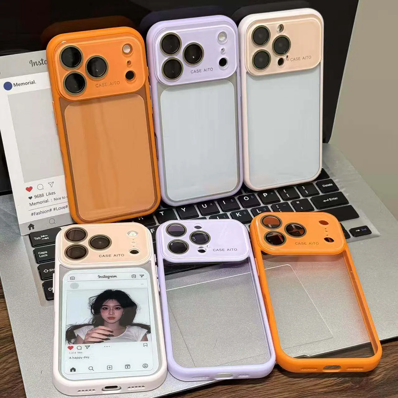 High transparency becomes larger in seconds, and the window is suitable for Apple 17ProMax photo frame iPhone16 pain case Pro transparent 15 new models 14 simple 13 Polaroid ins wind chasing stars can put photos Goo Ka Eating Valley People