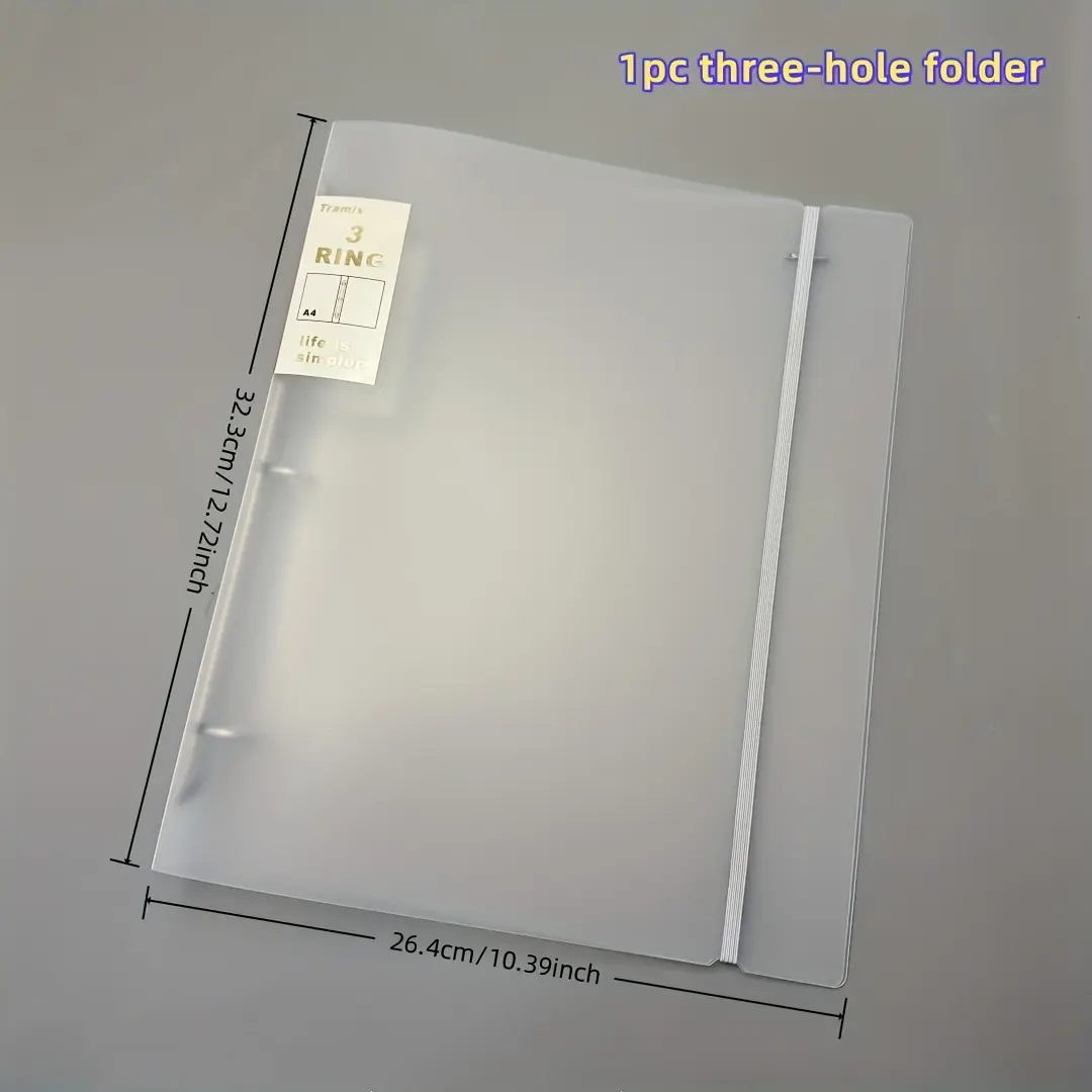 Plastic Envelope Binder Bag, 11-Hole Expandable Folder for 2/3/4 Ring File Bags, Ideal for School, Office, Home, and Business Use