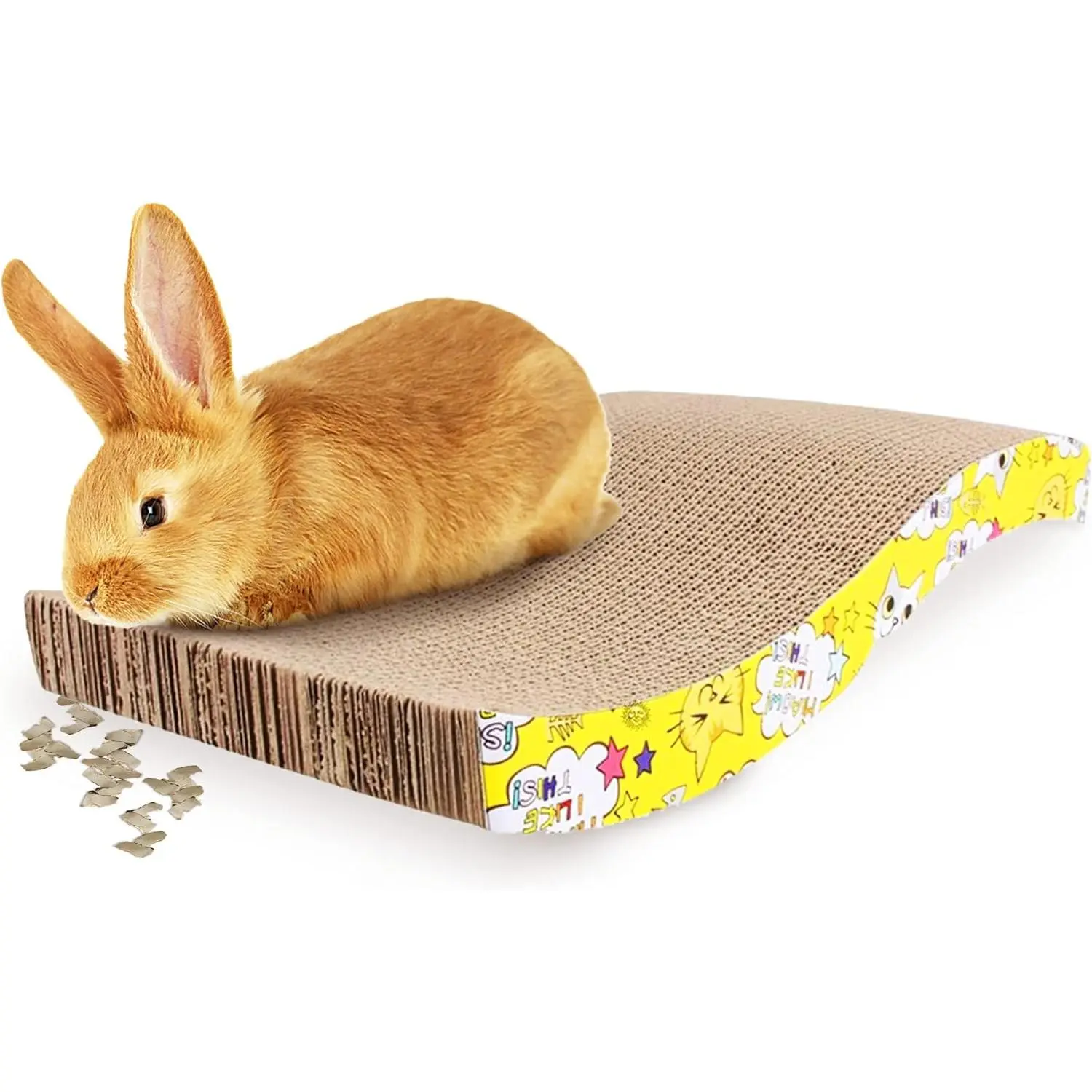 Rabbit, Ferret & Cat Scratcher Board, Prevent Electric Shock from Wire Chew, Stop Carpet, Wood & Shoe Chewing, No Scratch Furniture, Alternative to Spray, Safe to Chew