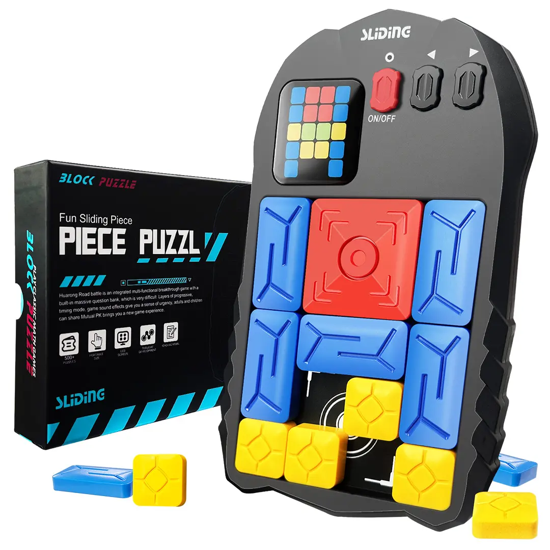 BEBESIRI Super Slide Puzzle Game, 500+ Levels Electronic Sliding Puzzle, Interactive Brain Teaser Toy for Kids & Adults, Memory Training Game