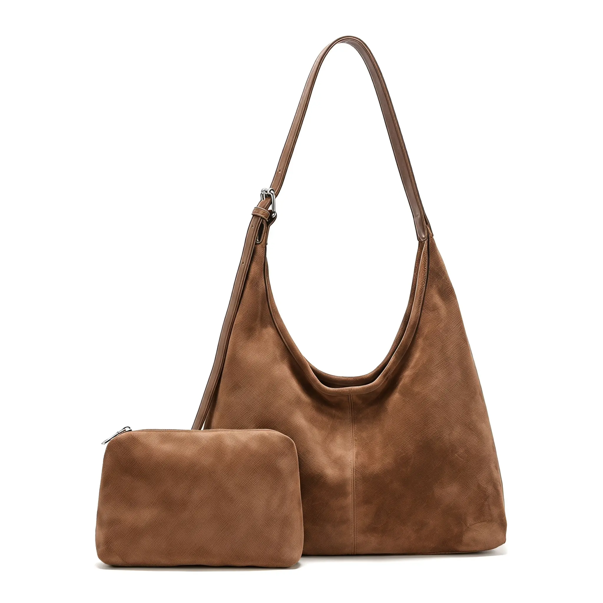 Suede Commuter Tote Bag for Women, Korean Style Minimalist Shoulder Bag with Zipper Closure and Large Capacity, Commuter Style, Work Bag,back to school,back to school haul