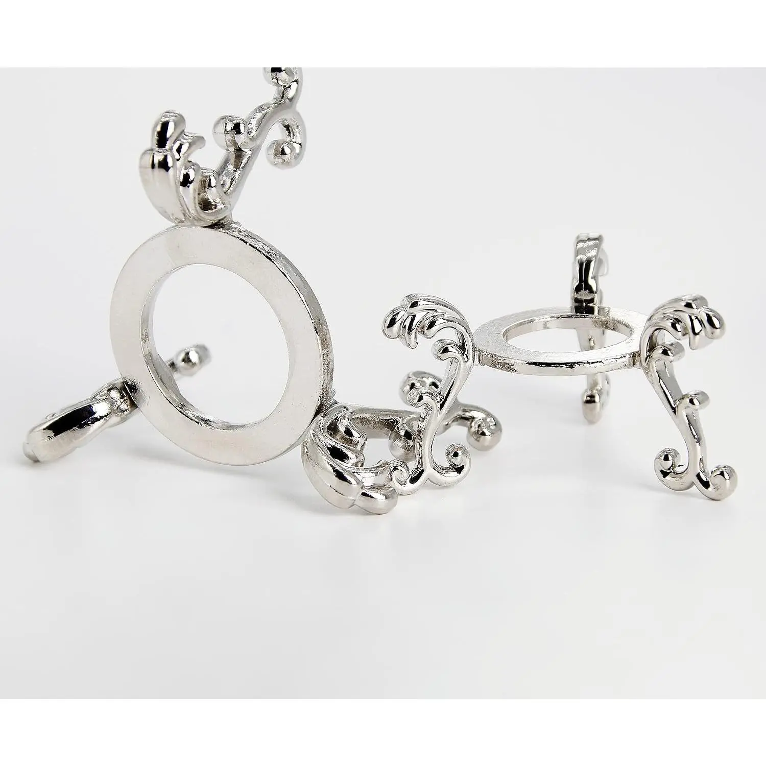2 count -Plated  Glass Ball Stand, Mini Air  Rack Holder, Air Fern Display Stand