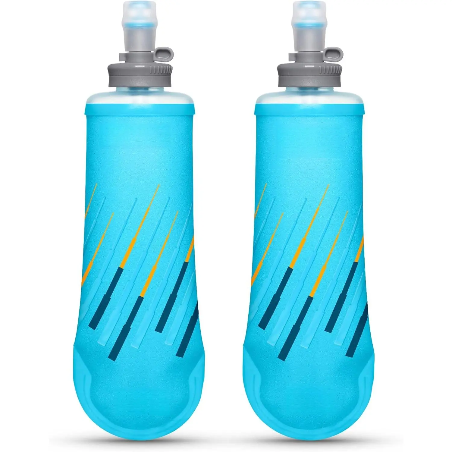 Foldable Soft Sports Water Bottle - Compact, Leak-Proof, High-Flow Self-Sealing Silicone Nozzle, Easy-Open Lid, Portable, Reusable, Washable, Lightweight, Soft and Elastic Sports & Outdoor Accessory for Nutritional Supplements, Reusable Mixing Sports Wate