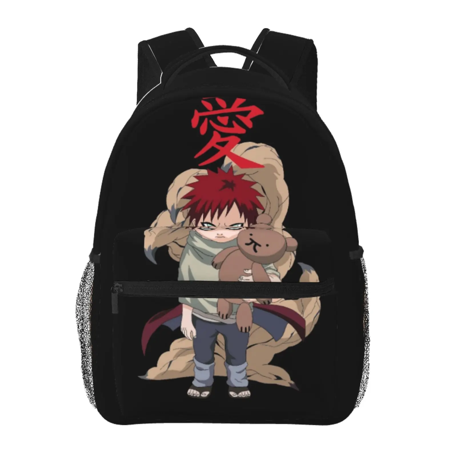 Gaara4 Graphic Anime Backpack - Lightweight Unisex School Bag with Adjustable Straps, Ideal for Teens (Thanksgiving/Hunting/Valentine's Day Best Friend Gift)