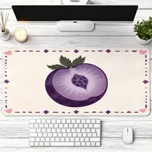 Extra Large purple fruit slice Mouse Pad,Non Slip Rubber Pad,Desktop Decoration Drotection Pad,Washable,Lock Edge Multi Size,Premium Multipurpose Mousepad For Office,Home,Gift for Family and Friends