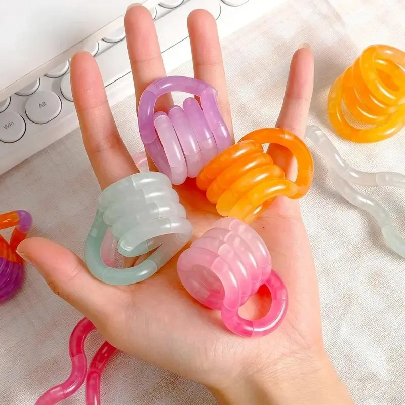 New Silicone Temperature Changing Twisting And Finger Decompression  Pinch Pressure Plate Play Gradient Color Focus Training holiday gift exchange kawaii soft squeeze  blind box  relief  sqishy cute relief time Squishy Chick Stress Toy katy fan
