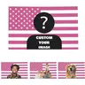 Custom Print Pink American Flag 40x60 in Personalized Tapestry Wall Hanging - Design Your Own Image, House Decor, Aesthetic Room Decor Supplies, GF Gift for Clubs-Bars
