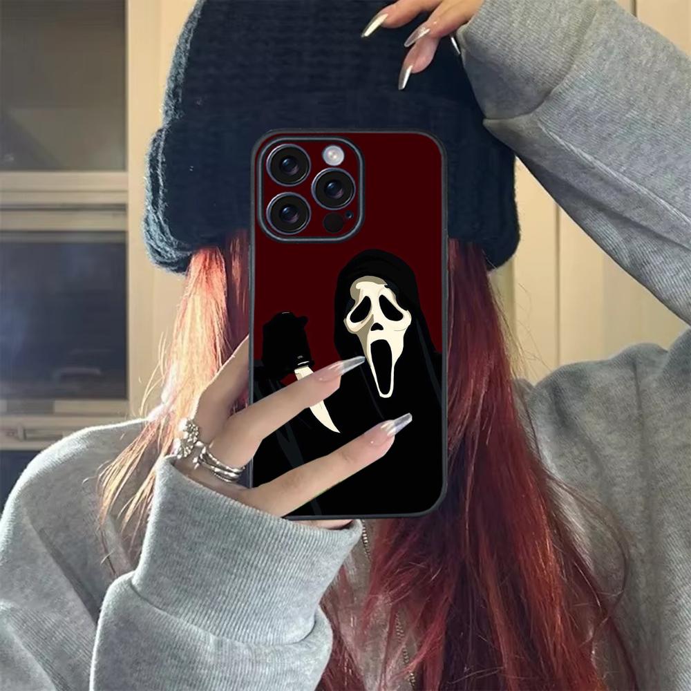 G-Ghostface H-Horror Scream Art Phone Case For iPhone 17 16 15 14 13 12 11 X Plus/Air/Pro Max/Pro TPU Soft to Skin-friendly case Shockproof Cellphone Shockproof Protector Smartphone Protection screen protector Cover Protective Casing G-Ghostface H-Horror Scream Art Phone Case For iPhone 17 16 15 14 13 12 11 X Plus/Air/Pro Max/Pro TPU Soft to Skin-friendly case Shockproof Cellphone Shockproof Protector Smartphone Protection screen protector Cover Protective Casing