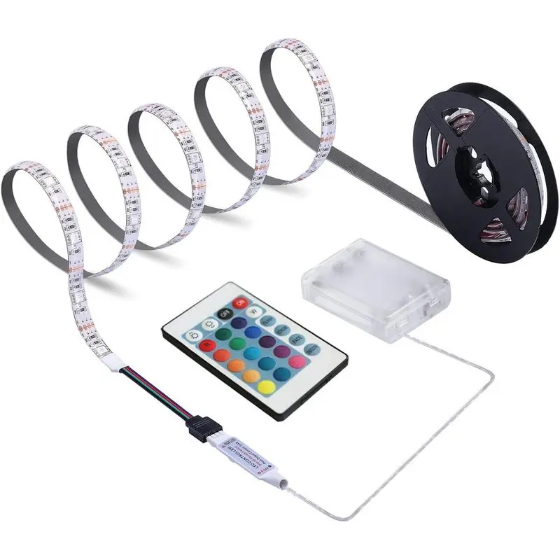 Outdoor sports Battery Powered LED Strip Lights: Wire-Free DIY Decor - 2M with Reomte| Ideal for Small DIY Projects in 10 Sec - Fits Camping Motorbike & Party Decor - Battery Operated Waterproof LED Strip Lights