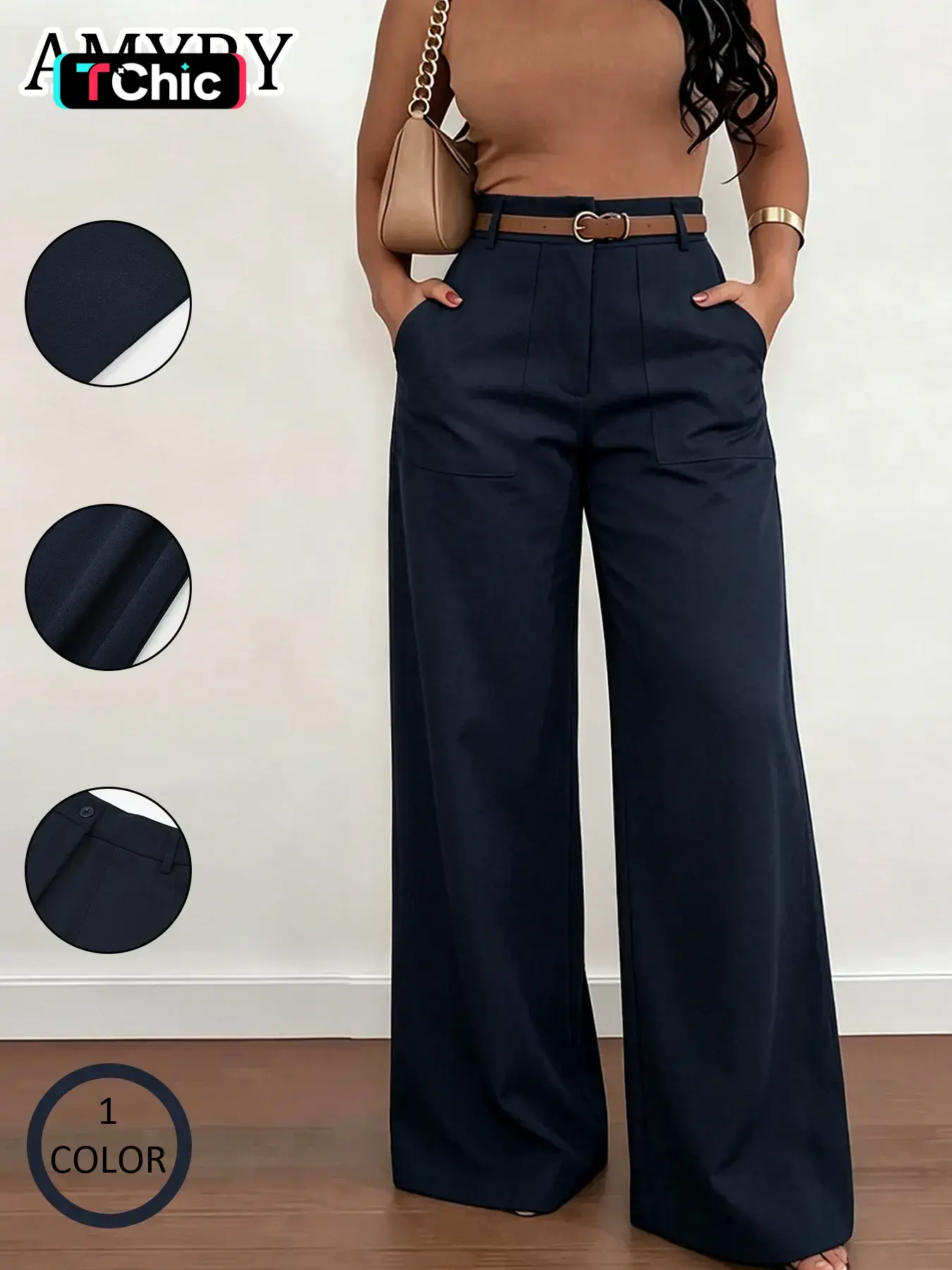 2026 Fall European Style Straight Leg Pants, Fashionable Slimming Long Pants, Simple Commuter High Waist Breathable Bottoms