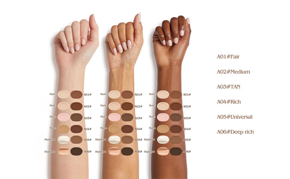 Contour Highlighter Stick,2-in-1 Dual-Ended Cream Bronzer & Highlighter Sticks Pen for Face Body Contouring Makeup- Buildable,Waterproof, Easy to Apply Suitable for Beginners