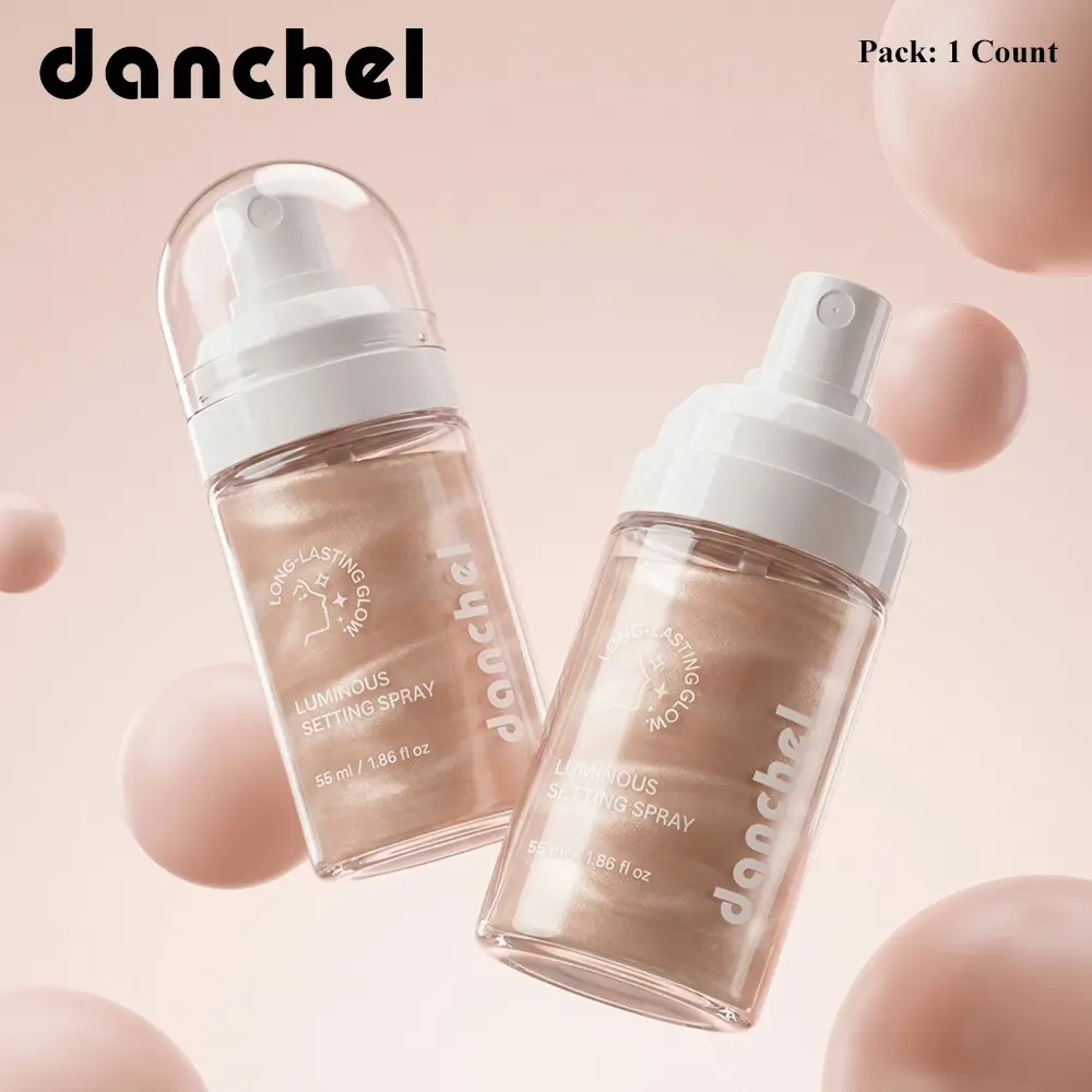 danchel Luminous Setting Spray, Pearlescent Shimmer Glow, Hydrating Dewy Finish, Long-Lasting Makeup Hold, Transfer-Proof & Non-Fading, Lightweight & Breathable, Quick-Drying & Non-Sticky, Travel-Friendly Portable