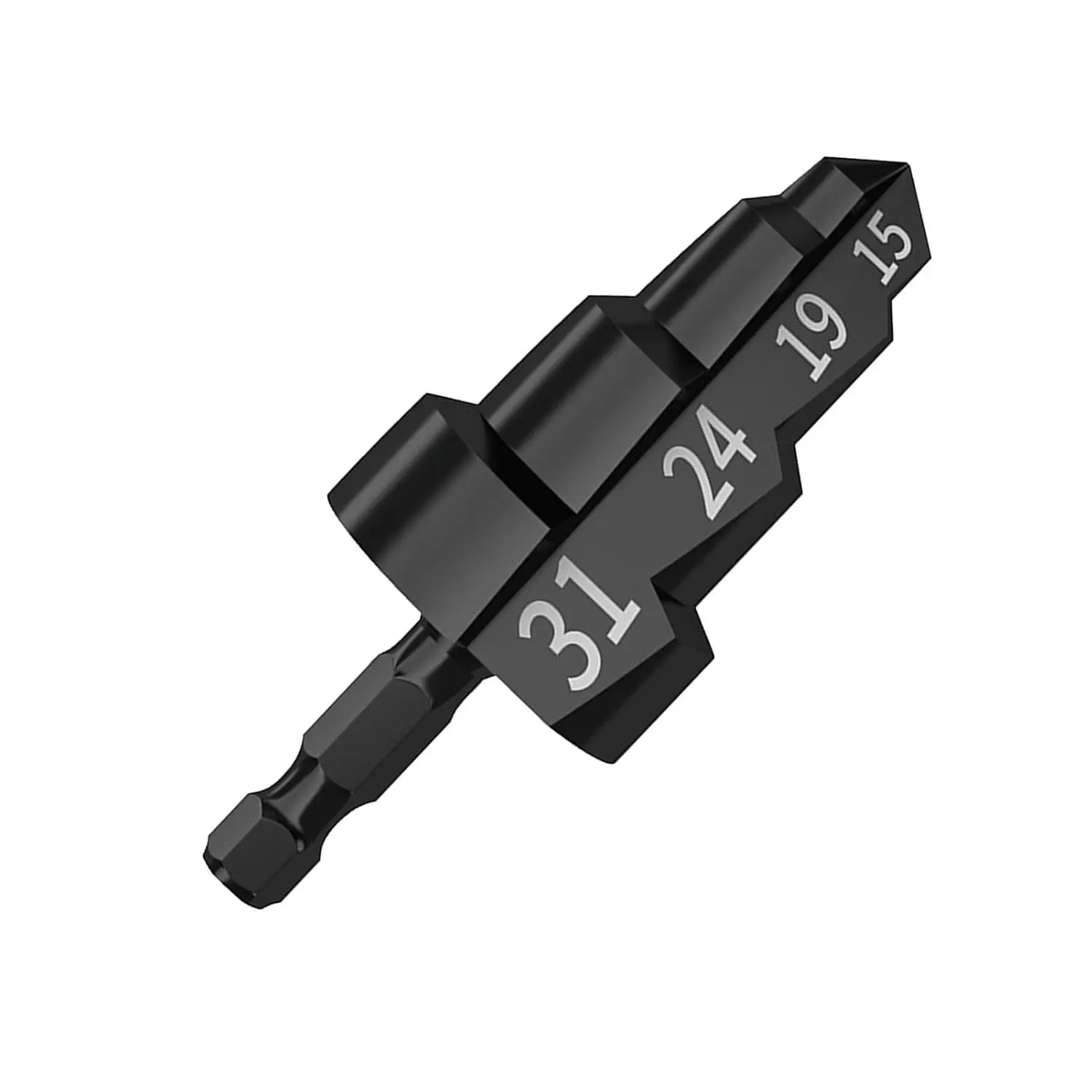 GJANSH 3 in 1 PPR Lifting Stepped Drill Bit Reamer Drill Set for 15 to 31mm(19/32" to 1-7/32") Pipes - 1/4 Hex Shank Quick Change Tool Kit