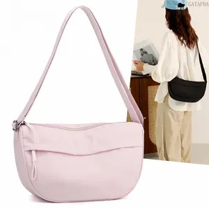 Lightweight Women Dumpling Crossbody Bag, Trendy Casual Shoulder Purse, Versatile Sling Handbag for Commute Travel Sports Daily Outings