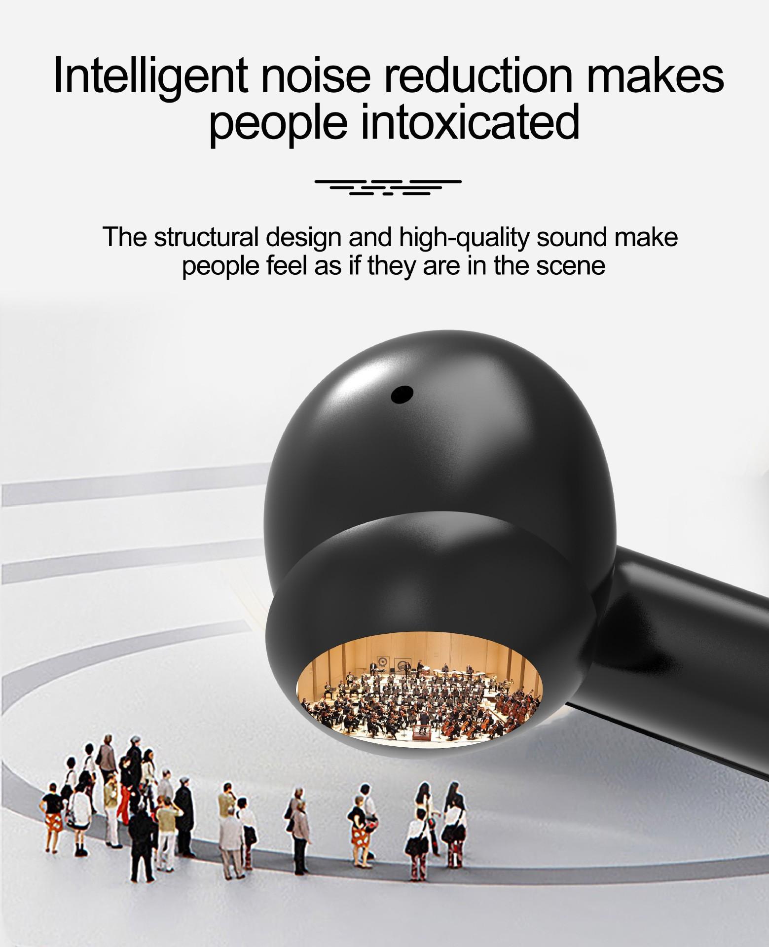 New XH11 Bluetooth Earphones In-Ear with Touch Screen TWS Music Headphones Dual Ear ENC Deep Noise Reduction