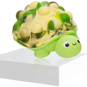 Pop Fidget Toys, 3D Silicone Turtle Push Bubbles Sensory Toy Pop Stress Ball Anxiety Stress Reliever Toy for Autism Early Educationfidget toys
