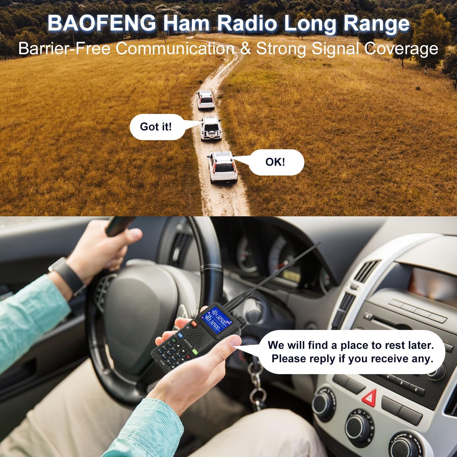 [Christmas Gift] BAOFENG 5RH 10W Walkie Talkie – Long Range Ham Radio (Upgraded UV-5R), NOAA Weather Alert, 999 Channels, Rechargeable Two-Way Radio for Emergency, Camping, Off-Road & Survival (FRS/GMRS Compatible) Audio