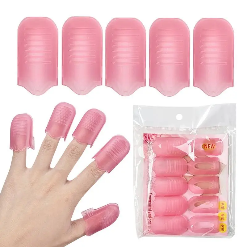 5pcs Reusable Manicure Nail Removal Clip , Adjustable Plastic Acrylic Nail Art Remover Soak Off Wrap Cleaner Cap Clip UV Gel Polish Remover Formaldehyde-Free Manicure and Pedicure Tool