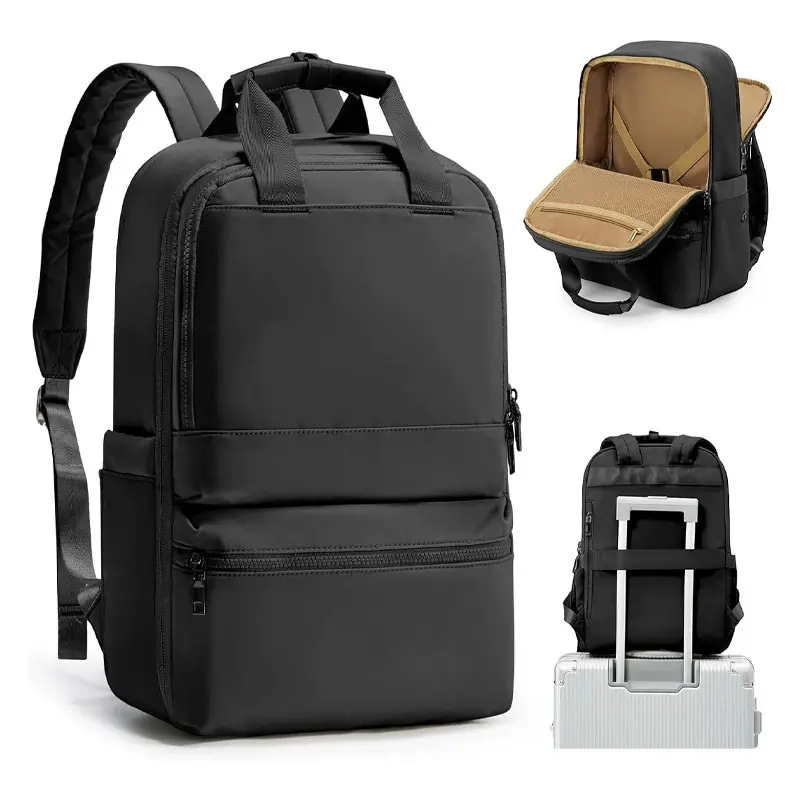 Waterproof Laptop Backpack with Shockproof Compartment, Zipper Closure, Large Capacity Minimalist Business Travel Carryall Gym Bag (In Stock, Backpacks for Laptops)