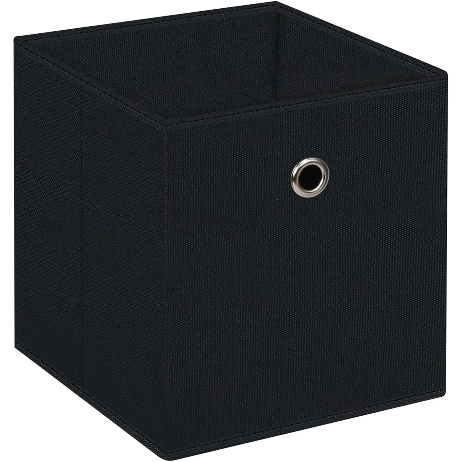 Fabric Cubes Storage Containers ,11 Inch Cloth Storage Cube Foldable Storage Bins Cubes Organizer Baskets with Handles for Shelf,Closet,,Set of 1,(Black)