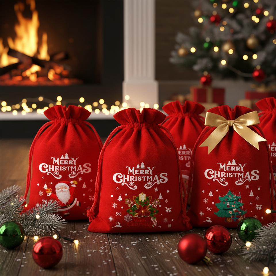 10 pcs Woolen fabric is exquisite soft Christmas Gift Wrapping Set Perfect for Holiday GiftsSanta Claus Gift Bags - Party Bags, Candy Gift Bags & Gift Packaging Bags10 Suction Cup Sponge Holder for Kitchen Sink  semiannual  sale  2023  2025 easy install k