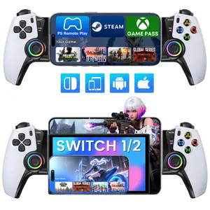 BEBONCOOL Stretchable Mobile Game Controller for iOS & Android – Hall Effect Joysticks with Analog Triggers, Compatible with Switch/Switch OLED/Switch 2, Low-Latency Bluetooth for Cloud Gaming & FPS
