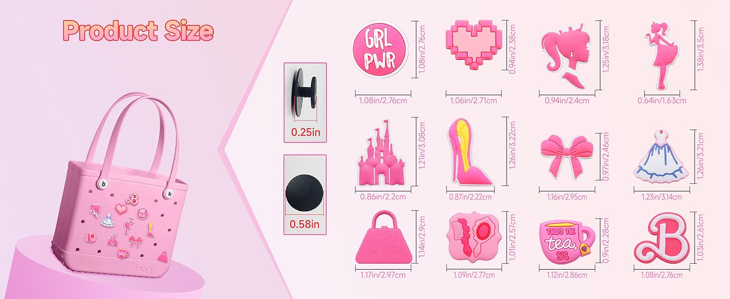 12pcs Charms for Shoe Charms or Bogg Bag, PVC Beach Charms for Simply Southern Totes, Insert Decorative for Shoe Charms or Handbag Beach Tote for Women diy  sandal decoration