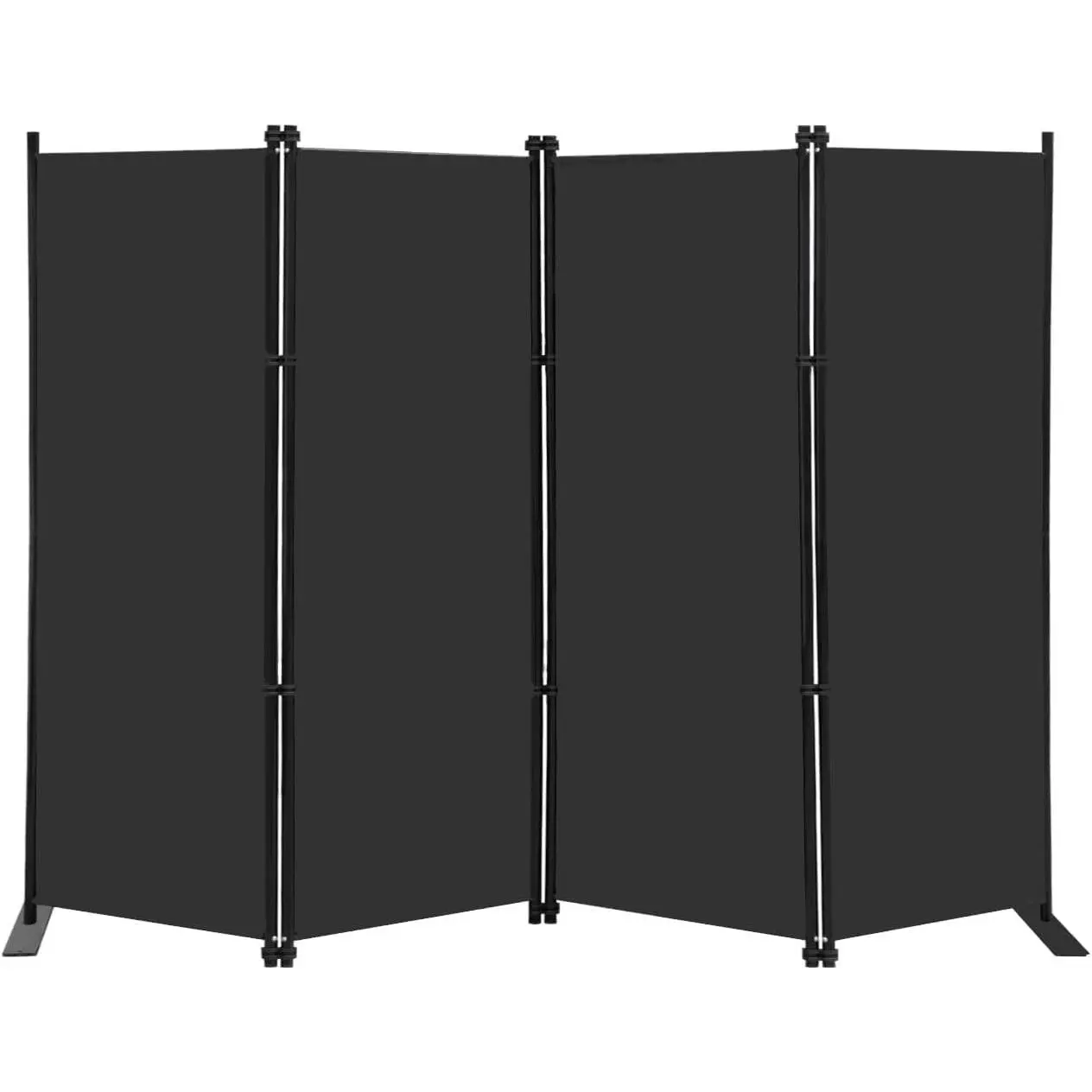 4 Panel Room Divider Screen 6Ft Tall Foldable Privacy Dividers Indoor Wall Partition Room Separator Black