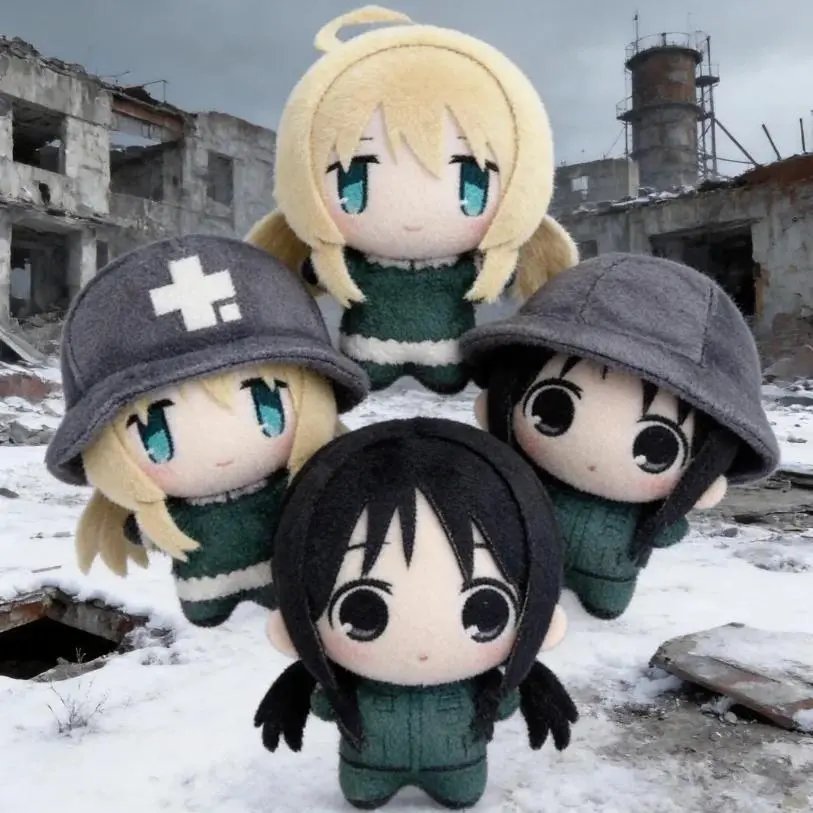Anime Peripheral Shoujo Shuumatsu Ryokou Plush Starfish Body Desk Toys Chito Yuri Stuffed Cosplay 10cm Girls Last Tour Gifts