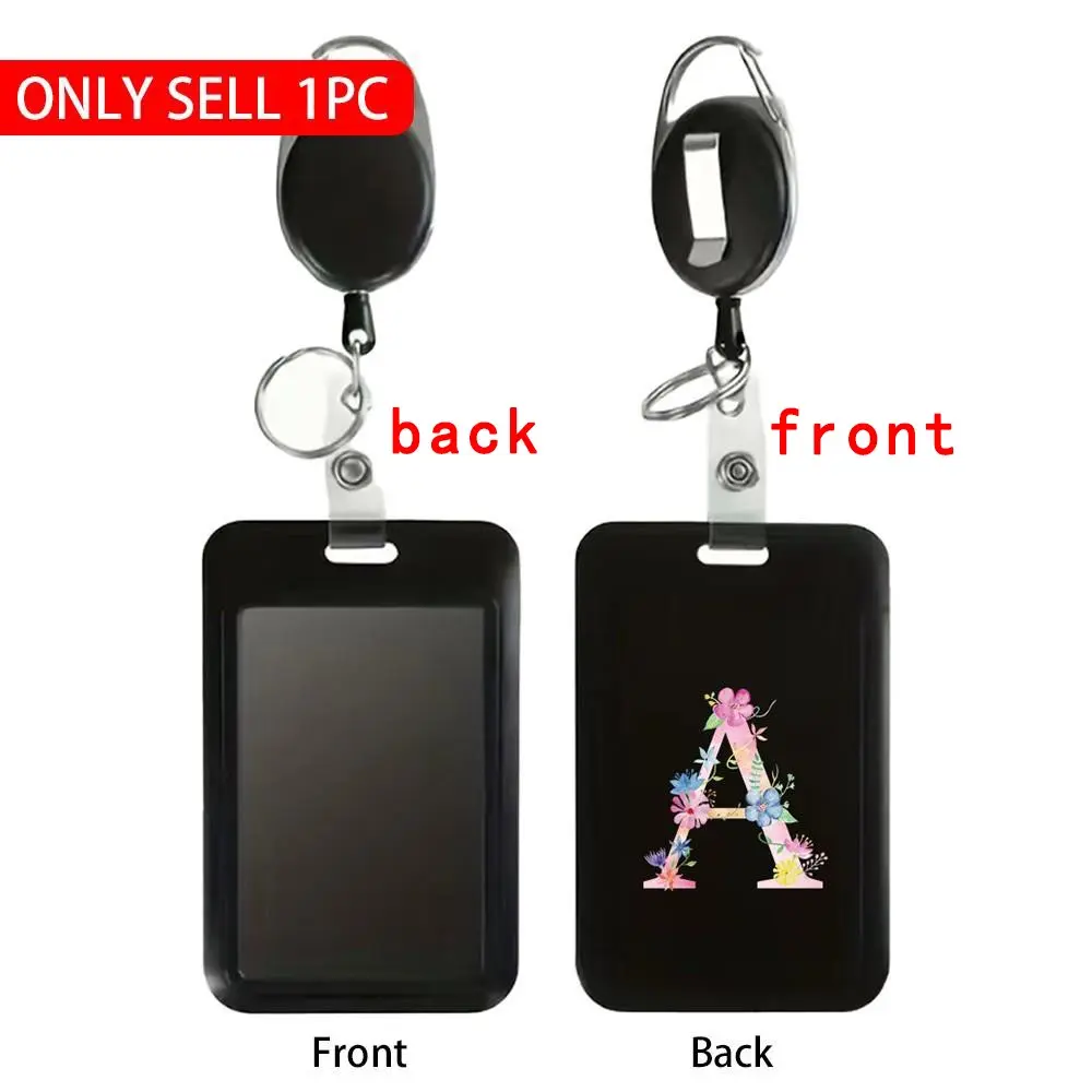 Retractable Badge Holder, Portable ID Card Reel, Nursing Badge Reel, Card Sleeve with Breakaway Safety Clip-on, Adjustable Nylon Cord & Metal Spring Clip for Nurses, Teachers & Office Workers, Badge Reels Retractable