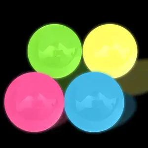 4 Pcs Glowing Sticky Balls, Stress Relieving Glow in The Dark Stick to The Ceiling, Stocking Stuffers, Fun Decompression Fidget for Adults Anxiety Pressurefidget toys