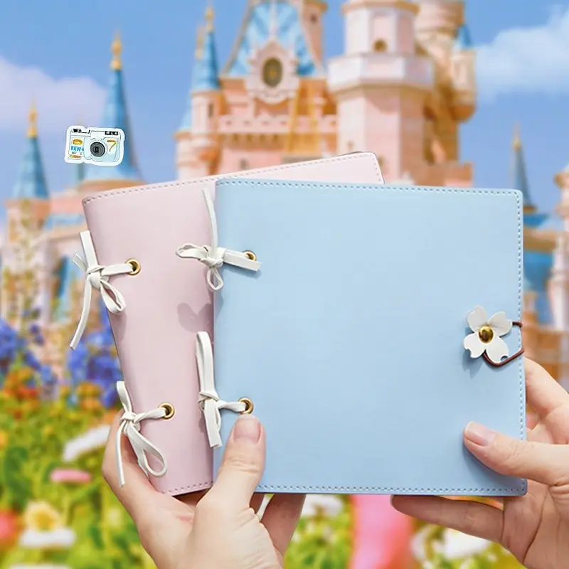 Portable Sketchbook with Strap, Square Blank Notebook for Drawing, Travel Stamp Book, Compact Hand Account Book, Ideal for On-The-Go Use