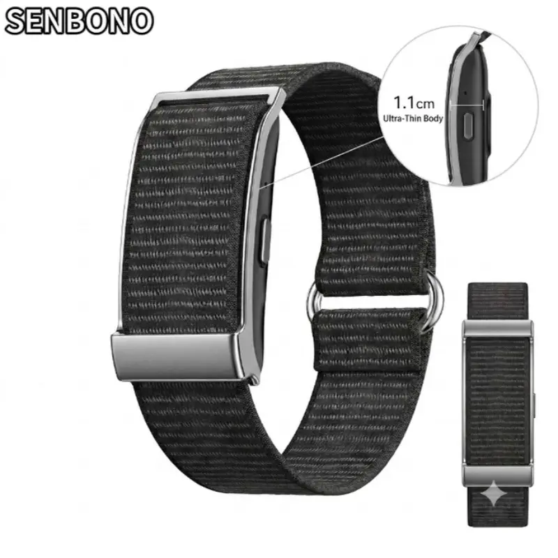 SENBONO Smart band Digital Fitness Tracker, 24/7 activity and sleep tracking with heart rate monitoring, 15-20 day battery life, 100+ sport modes, strength training,  no subscription required for Android & iPhone, Wireless Fitness Tracker