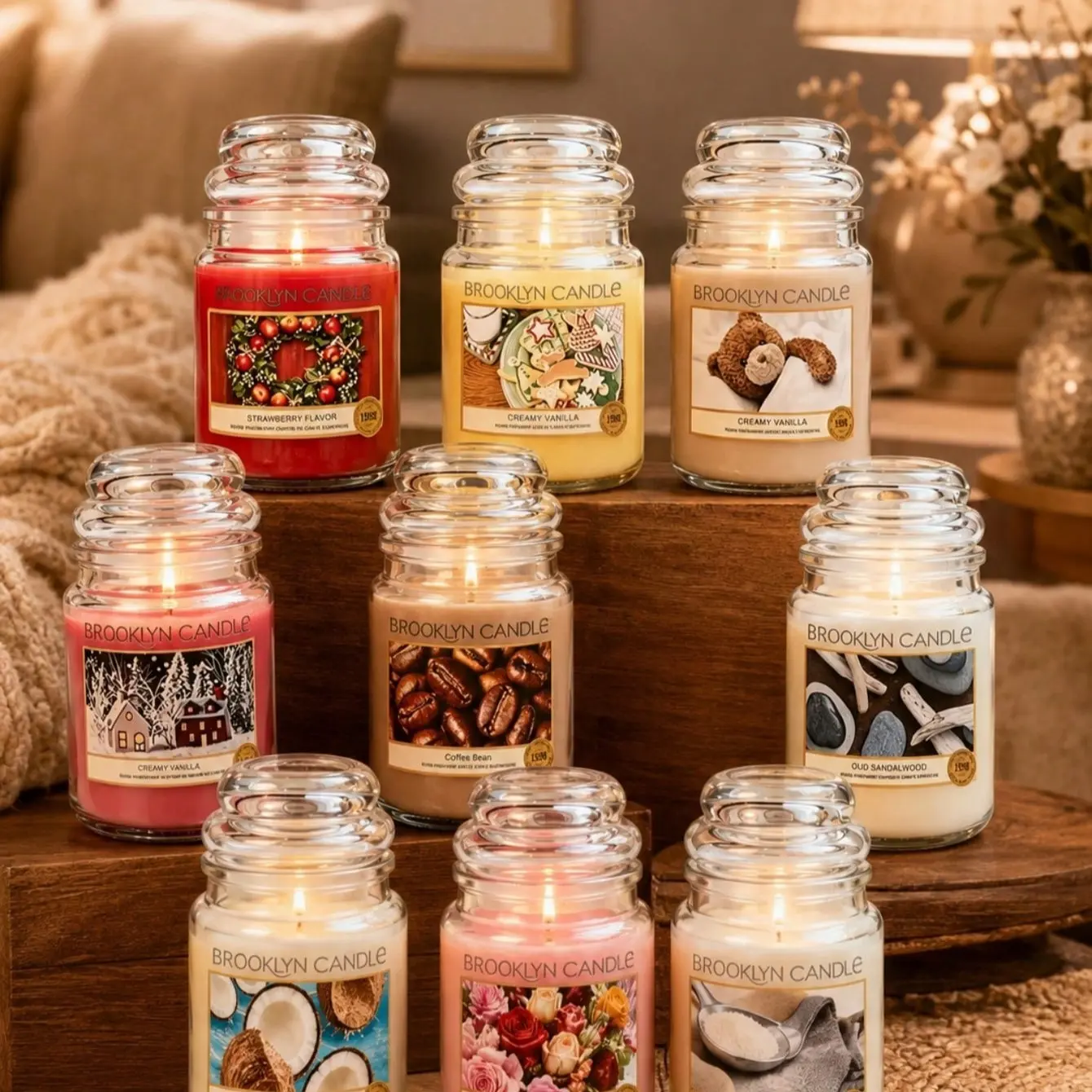 Multi-Scent Single Wick Scented Candle, Long Burn Time, Ideal Gift for Women, Suitable for Bedroom, Bathroom, Toilet, Aromatic Deodorizing Candle, Long Lasting Candles